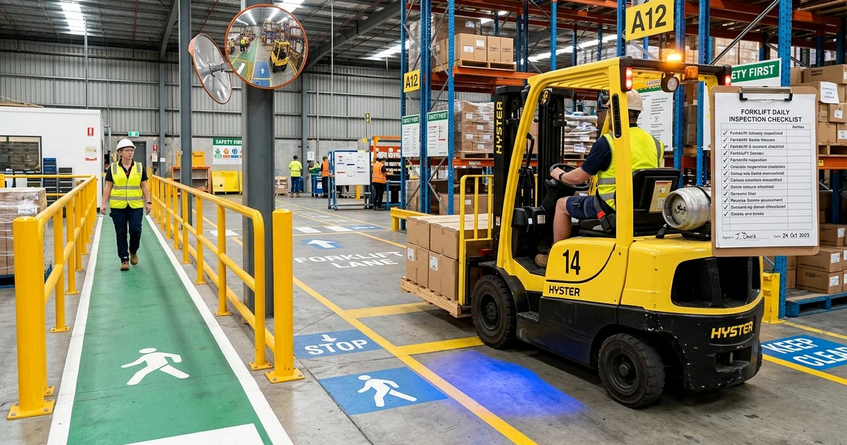 Forklift Güvenliği: Yaya–Araç Ayrımı, Operatör ve Günlük Kontroller
