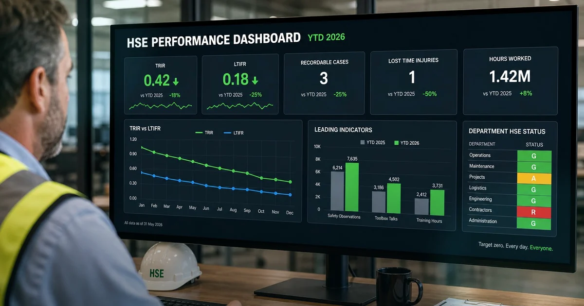 Üst yönetime sunulabilir HSE Monthly Performance Report nasıl kurulur?